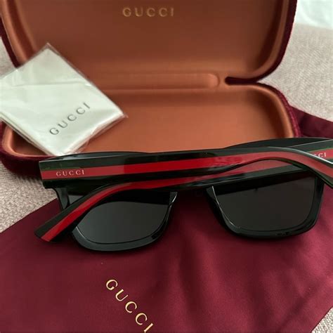 gucci green and blue stripe|Gucci sunglasses red green Stripe.